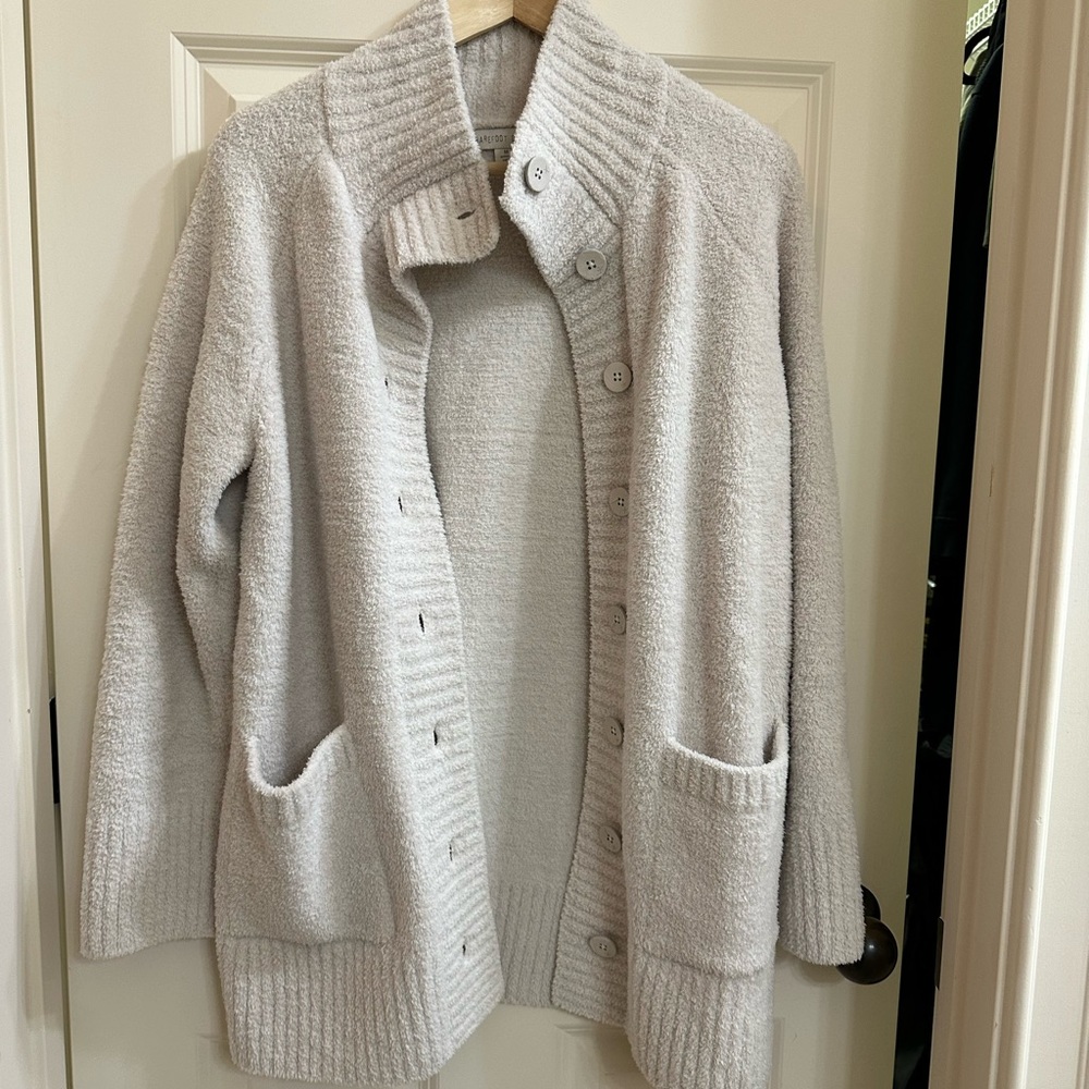 Barefoot Dreams Button-up Sweater with Pockets